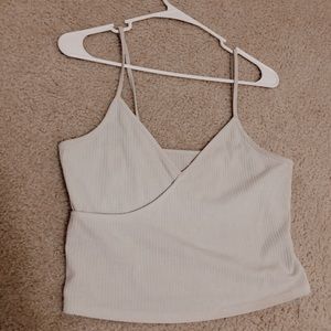 Off white cropped tank top
